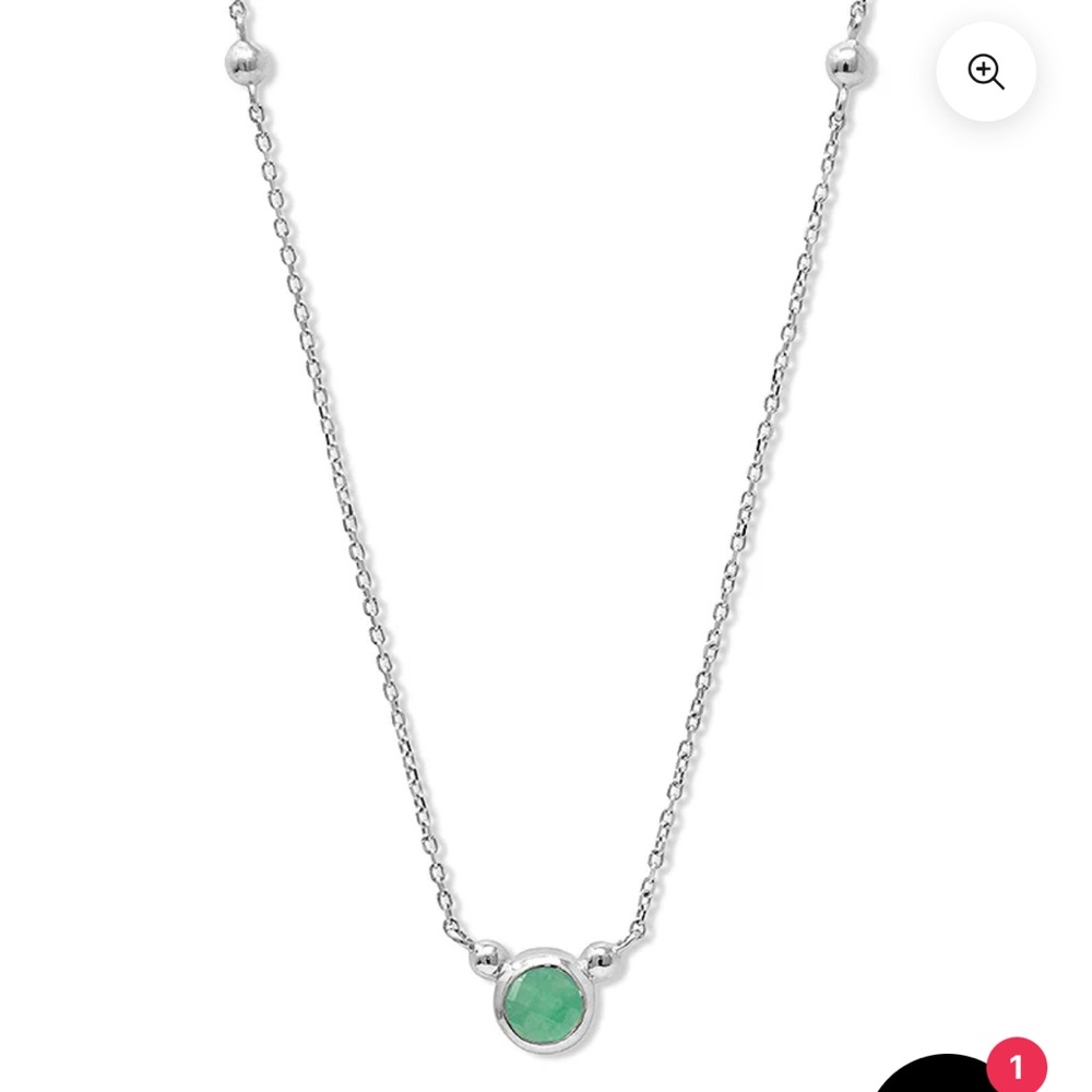 NWT Anzie Elegant Silver and emerald Necklace